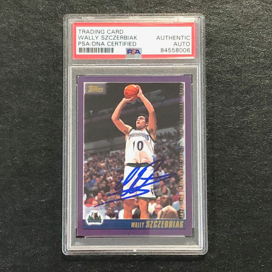 2000-01 Topps #62 Wally Szczerbiak Signed Card AUTO PSA Slabbed Minnesota Timber