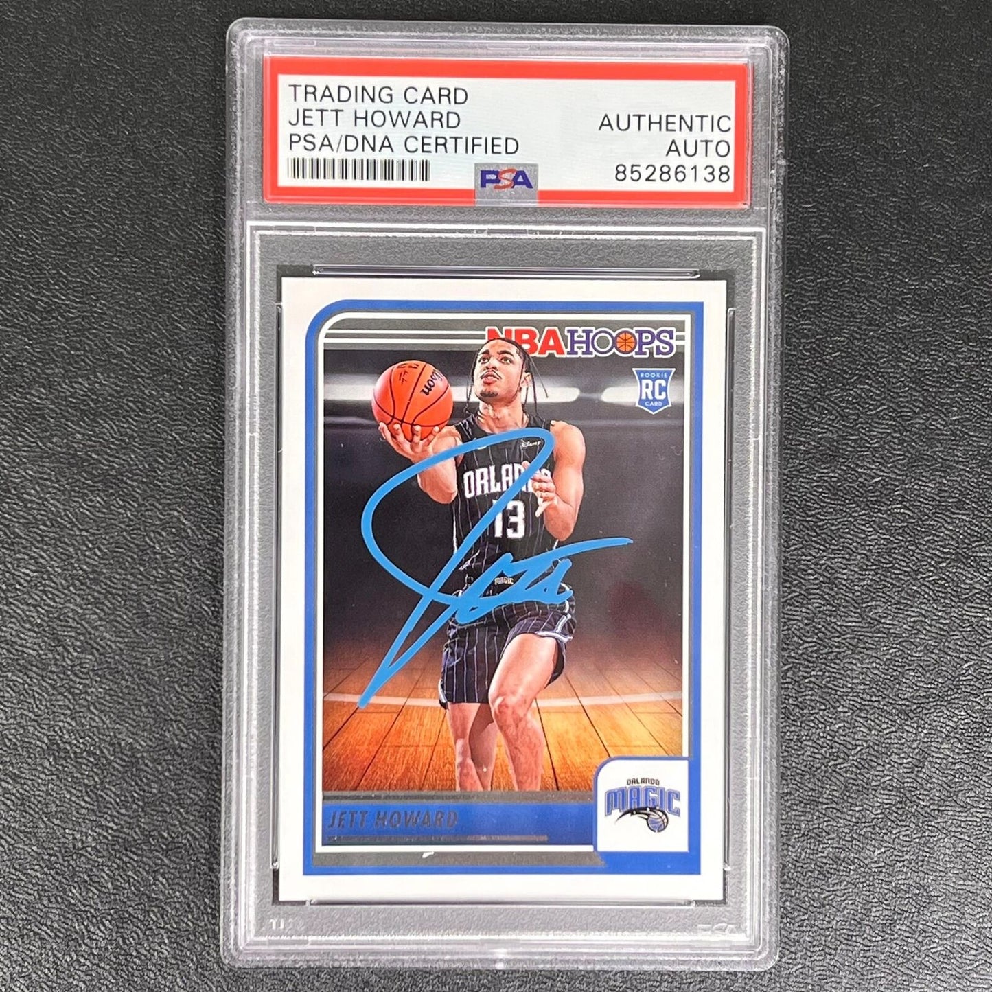 2023-24 Panini NBA Hoops #17 Jett Howard Signed Card AUTO PSA/DNA Slabbed RC Mag