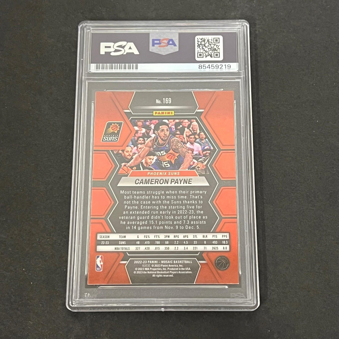 2022-2023 Panini Mosaic #169 CAMERON PAYNE Signed Card AUTO PSA Slabbed
