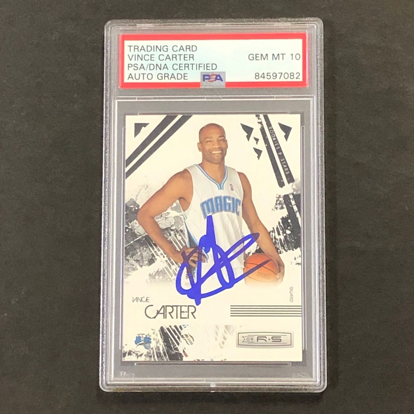 2009-10 Rookies and Stars #72 Vince Carter Signed Card AUTO 10 PSA/DNA Slabbed M