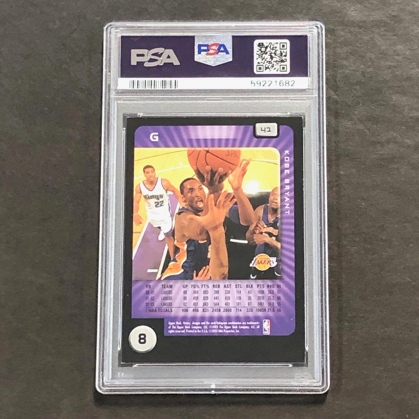 2003 Upper Deck Victory #42 Shaquille O'Neal Graded Card PSA NM 7 Slabbed Lakers