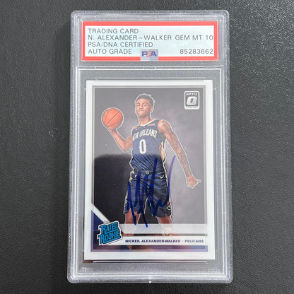2019-20 Panini Donruss Optic #184 Nickeil Alexander-Walker Signed Card AUTO 10 P