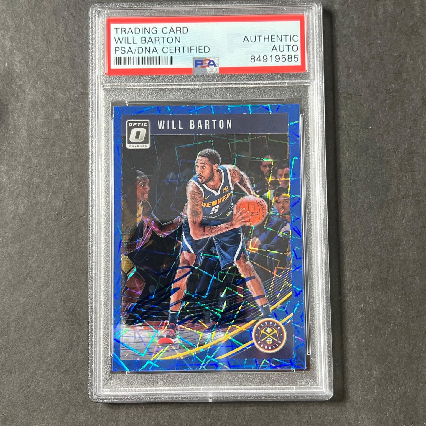 2018-19 Panini Donruss Optic #80 Will Barton Signed Card AUTO PSA Slabbed Nugget
