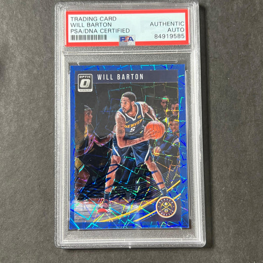 2018-19 Panini Donruss Optic #80 Will Barton Signed Card AUTO PSA Slabbed Nugget