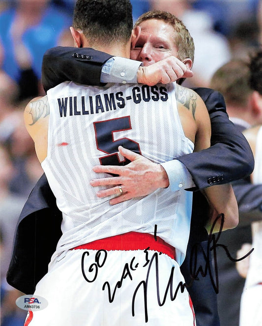 Mark Few signed 8x10 photo PSA/DNA Gonzaga autographed