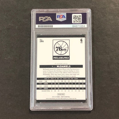 2014-15 NBA Hoops #286 KJ McDaniels Signed Card AUTO PSA Slabbed RC 76ers