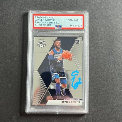 2019-20 Panini Mosaic #212 Jaylen Nowell Signed Card AUTO 10 PSA Slabbed TImberw