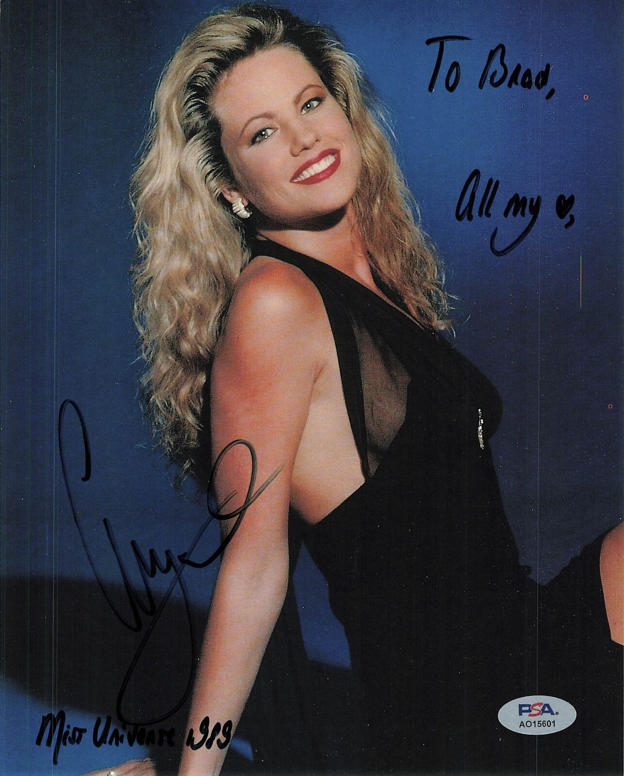 Angela Visser Signed 8x10 photo PSA/DNA Actress/Model