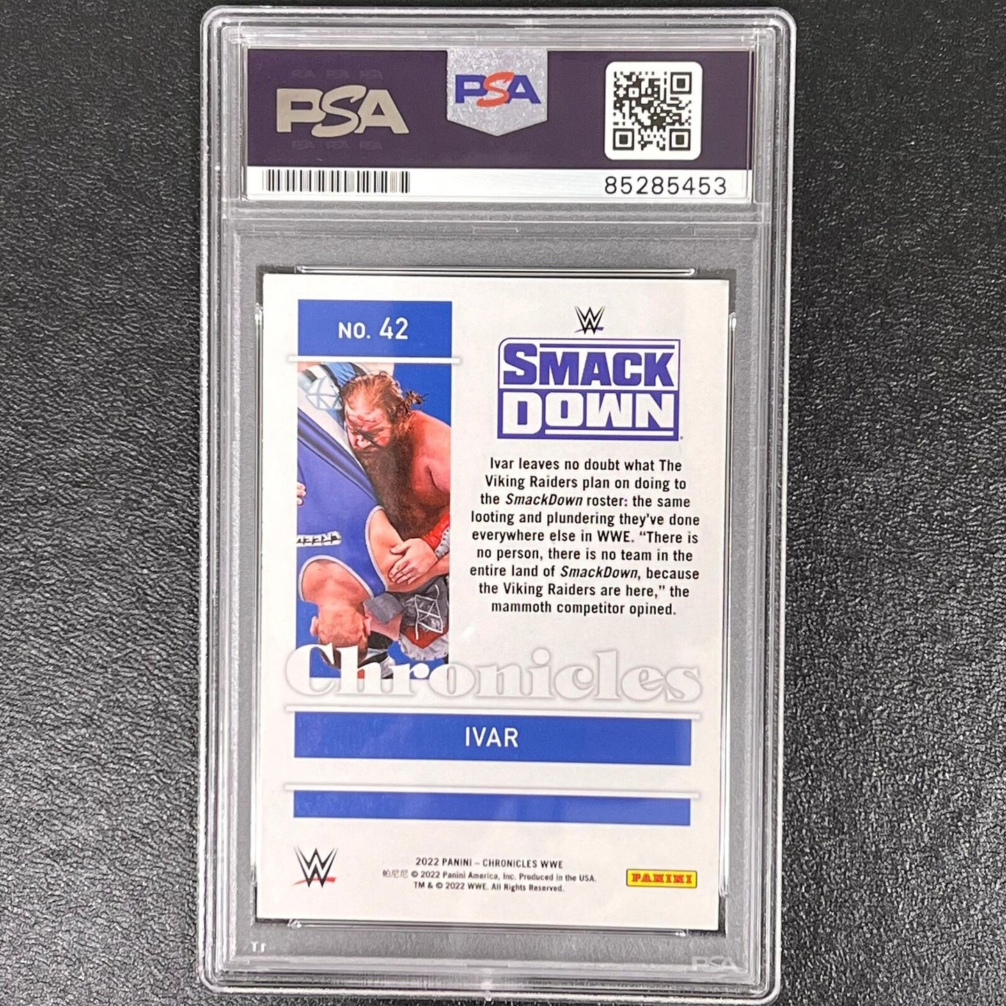 2022 Panini Chronicles WWE Smackdown #42 Ivar Signed Card AUTO PSA/DNA Slabbed W