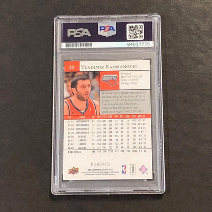 2009-10 Upper Deck Basketball #20 Vladimir Radmanovic Signed Card AUTO PSA Slabb