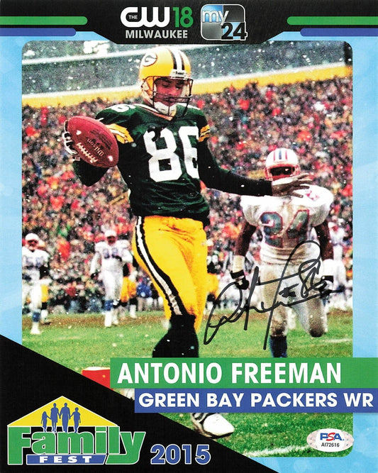 ANTONIO FREEMAN signed 8x10 photo PSA/DNA Green Bay Packers Autographed