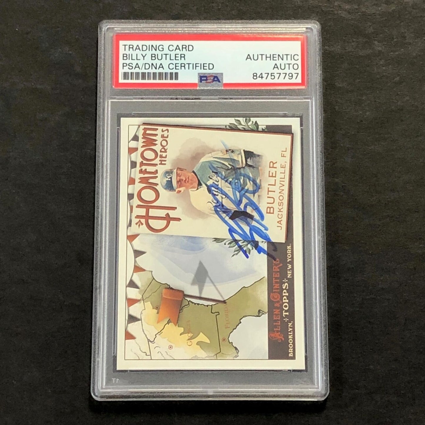 2011 Topps Allen & Ginter Hometown Heroes #HH72 Billy Butler Signed Card Auto PS