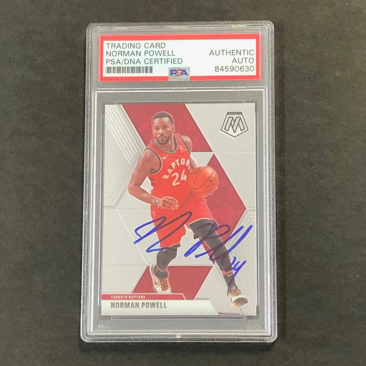 2019-20 Panini Mosaic #59 Norman Powell Signed Card AUTO PSA Slabbed Raptors