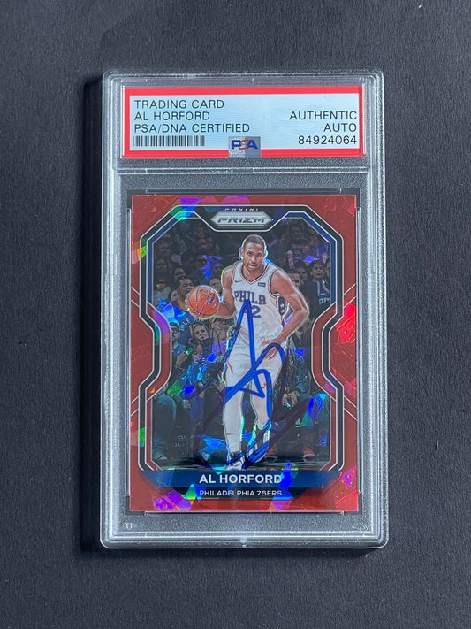 2020-21 Panini Prizm #152 Al Horford Signed Card PSA Slabbed 76ers