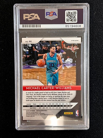 2018-19 Panini Prizm Red White Blue #44 Michael Carter-Williams Signed Card AUTO