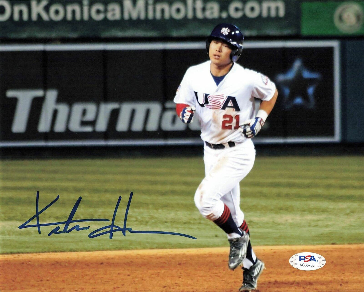 Keston Hiura signed 8x10 photo PSA/DNA Milwaukee Brewers Autographed