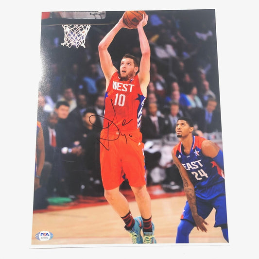 David Lee signed 11x14 photo PSA/DNA Golden State Warriors Autographed