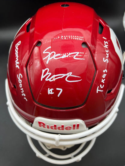 Spencer Rattler Signed Full Size Riddell Helmet PSA/DNA Oklahoma Sooners Autogra