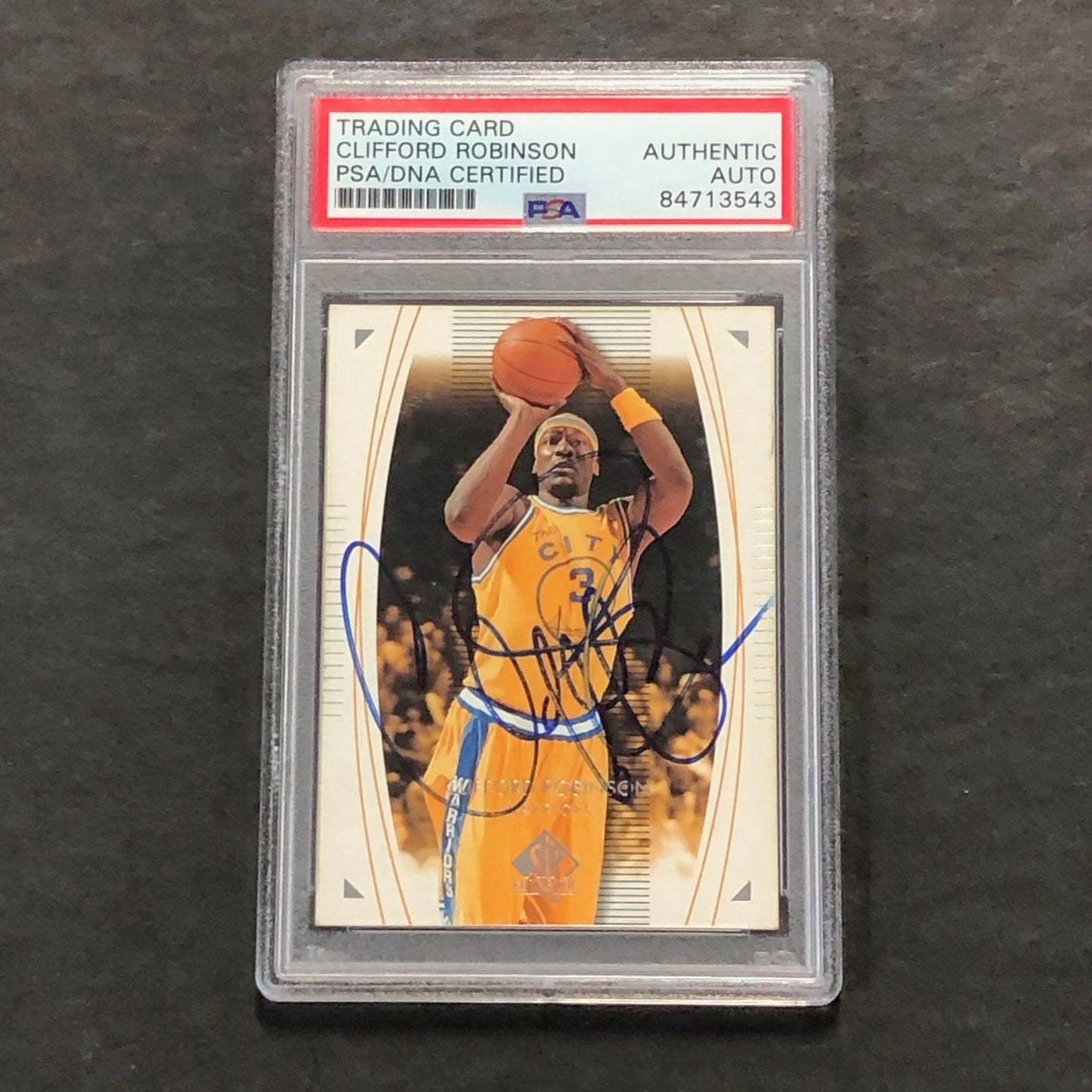 2003-04 Upper Deck #23 Clifford Robinson Signed Card AUTO PSA Slabbed Warriors