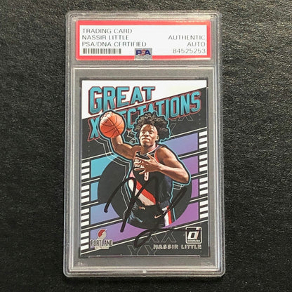 2019-20 Donruss Great X-Pectations #4 Nassir Little Signed Rookie Card AUTO PSA