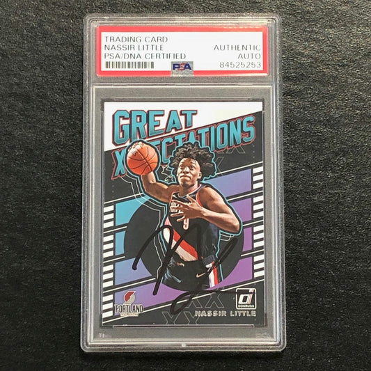 2019-20 Donruss Great X-Pectations #4 Nassir Little Signed Rookie Card AUTO PSA