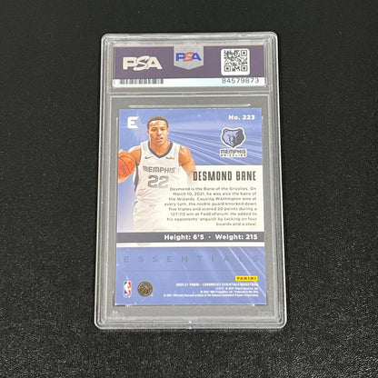 2020-21 Panini Chronicle Essentials #223 Desmond Bane Signed Card AUTO PSA Slabb