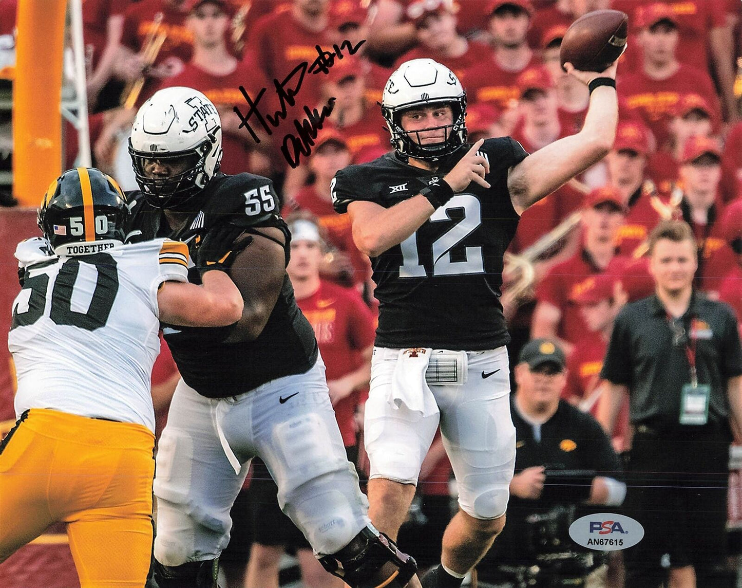 Hunter Dekkers signed 8x10 photo PSA/DNA Autographed Iowa State Football