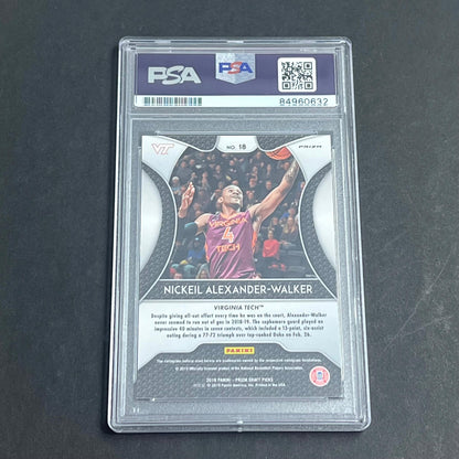 2019-20 Panini Prizm Draft Picks #18 Nickeil Alexander-Walker Signed Card AUTO P