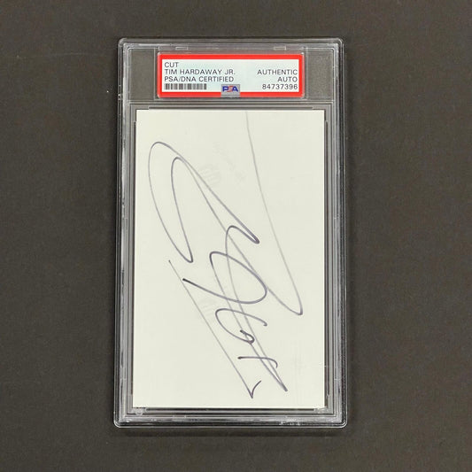 Tim Hardaway signed cut PSA/DNA slabbed Auto Autographed Warriors