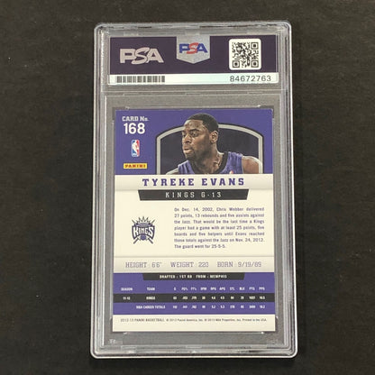 2012-13 Panini Basketball #168 Tyreke Evans Signed Card AUTO 10 PSA Slabbed King