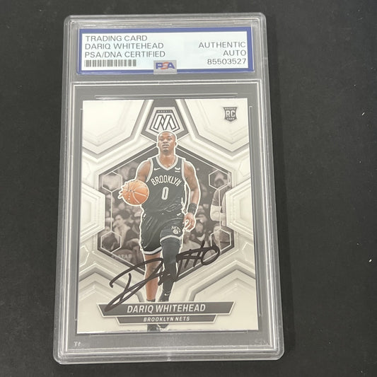 2023-24 Panini Mosaic #247 Dariq Whitehead signed card PSA
