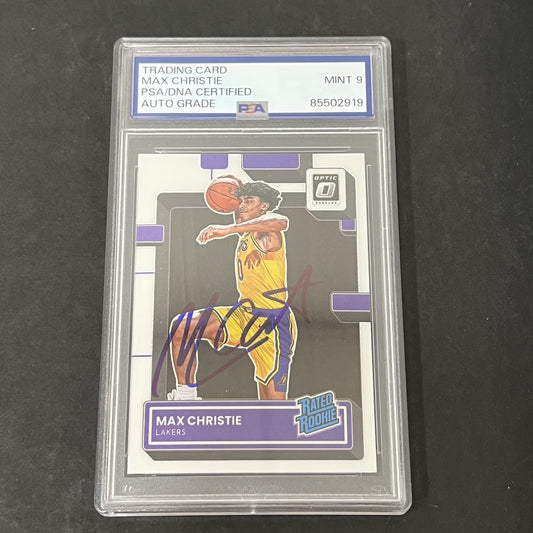 2022-23 Panini NBA Hoops #233 Max Christie signed card PSA Auto 10