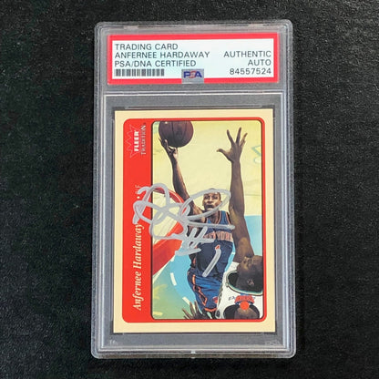 2004-05 Fleer Tradition #111 Anfernee Hardaway Signed Card AUTO PSA Knicks