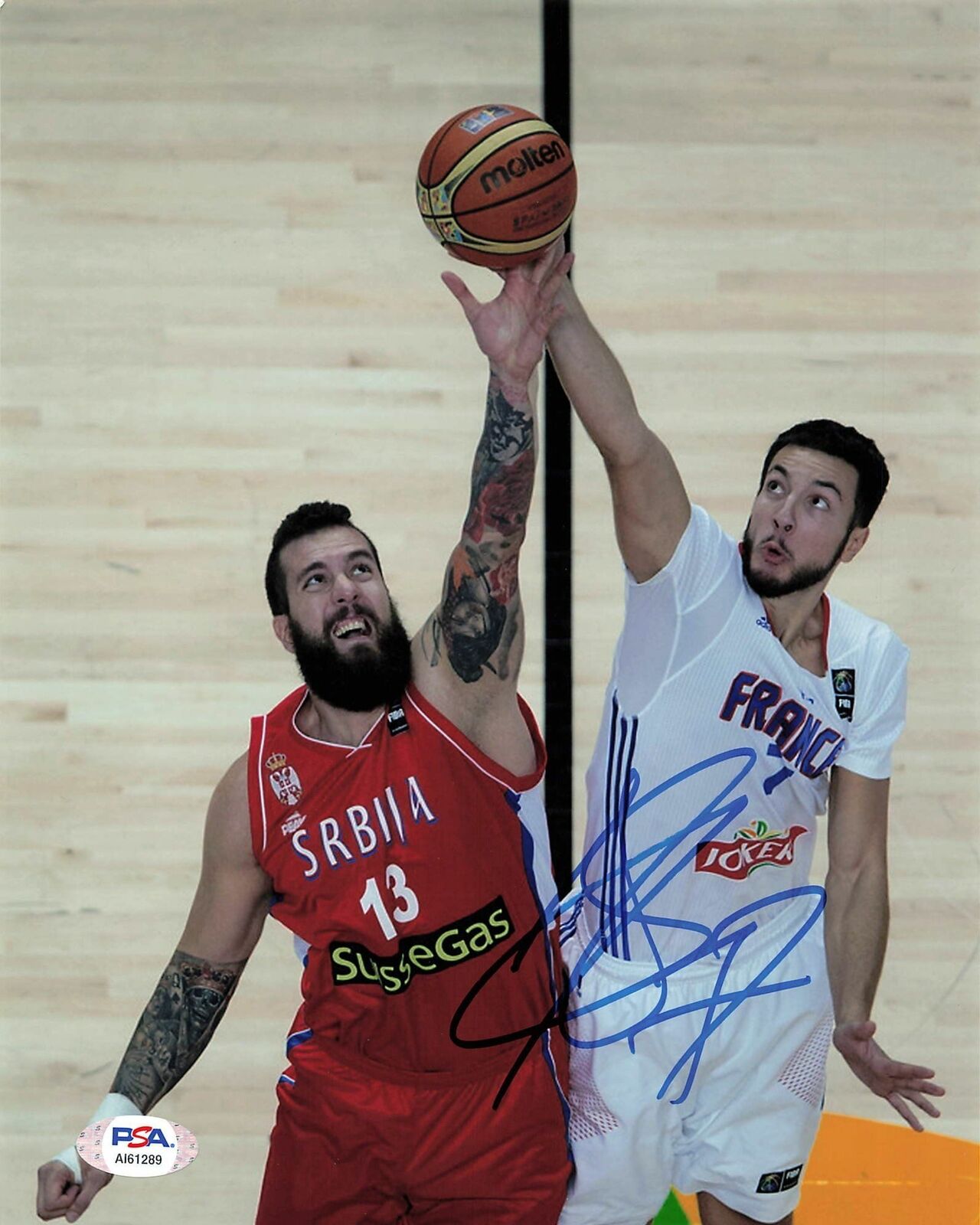 JOFFREY LAUVERGNE signed 8x10 photo PSA/DNA Oklahoma City Thunder Autographed