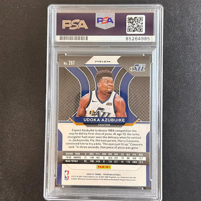 2020-21 Panini Prizm #267 Udoka Azubuike AUTO Signed Card PSA/DNA Encapsulated J