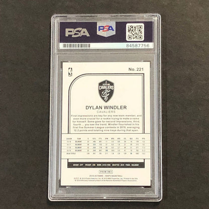 2019-20 NBA Hoops #221 Dylan Windler Signed Card AUTO PSA Slabbed RC Cavaliers
