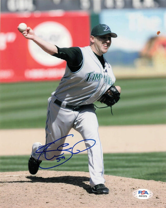 SHAWN CAMP signed 8x10 photo PSA/DNA Tampa Bay Rays Autographed