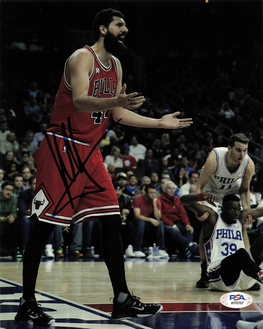 Nikola Mirotic signed 8x10 photo PSA/DNA Chicago Bulls Autographed Bucks