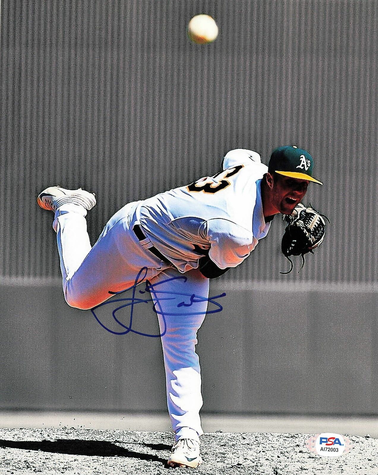 LOGAN SHORE signed 8x10 photo PSA/DNA Oakland Athletics Autographed