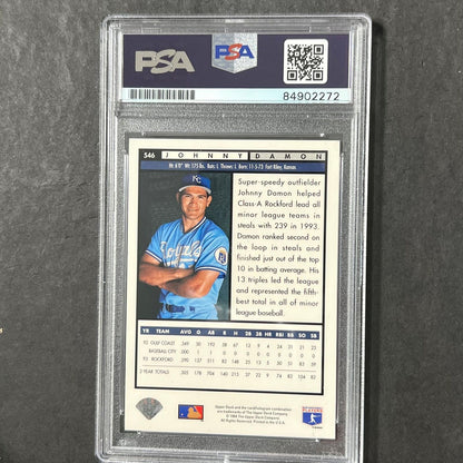 1994 Upper Deck #546 Johnny Damon Signed Card Auto PSA Slabbed Royals