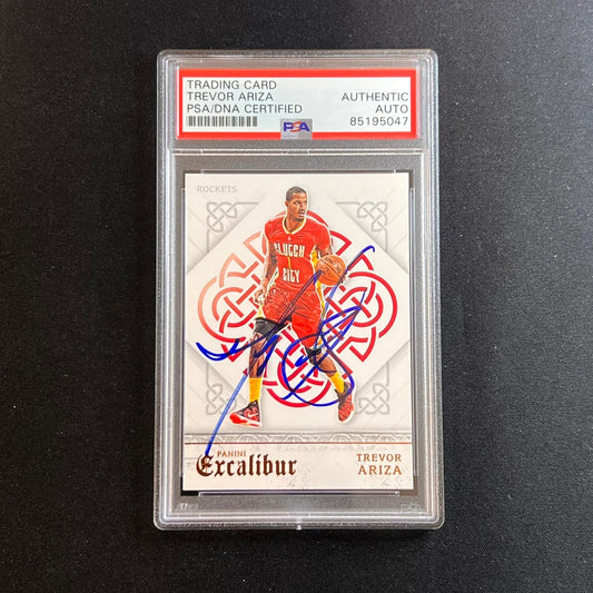 2015-16 Panini Excalibur #143 Trevor Ariza Signed Card PSA Slabbed Rockets