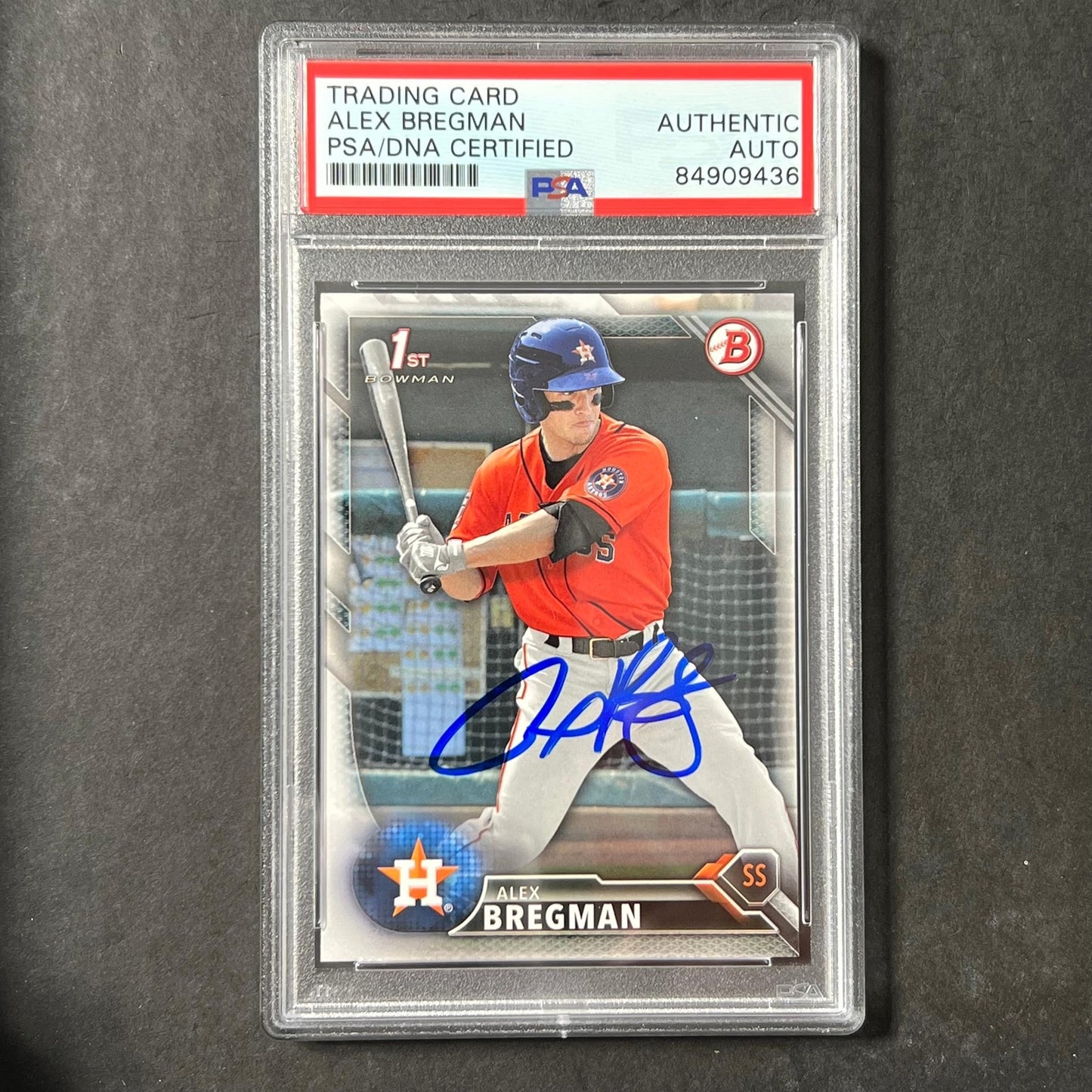 2016 Bowman #BP4 Alex Bregman Signed Card PSA Slabbed Auto Astros