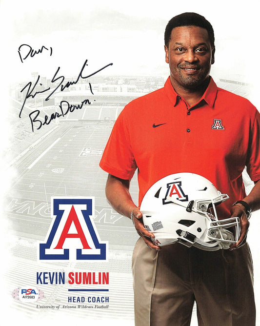 KEVIN SUMLIN Signed 8x10 photo PSA/DNA Arizona Wildcats Autographed