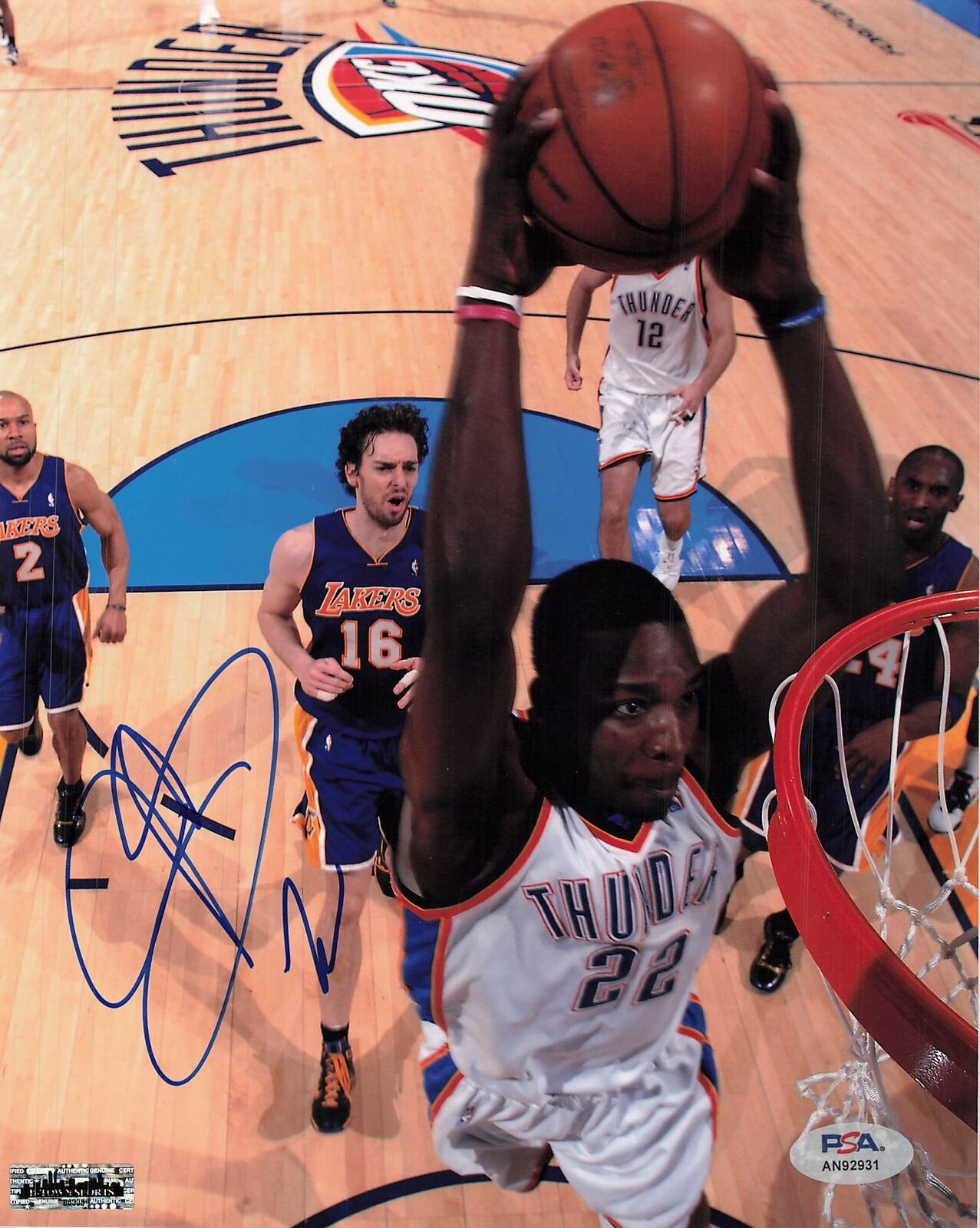 Jeff Green signed photo PSA/DNA OKC Thunder Autographed