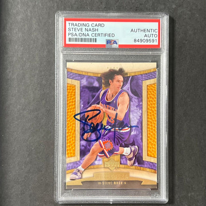 2006-07 Upper Deck Hardcourt #78 Steve Nash Signed Card AUTO PSA/DNA Slabbed Sun