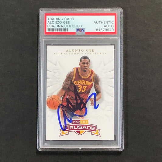 2012-13 Panini Crusade #69 Alonzo Gee Signed Card AUTO PSA Slabbed Cavaliers