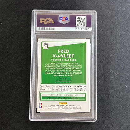2020-21 Panini Donruss Optic #131 Fred VanVleet Signed Card AUTO PSA Slabbed Rap
