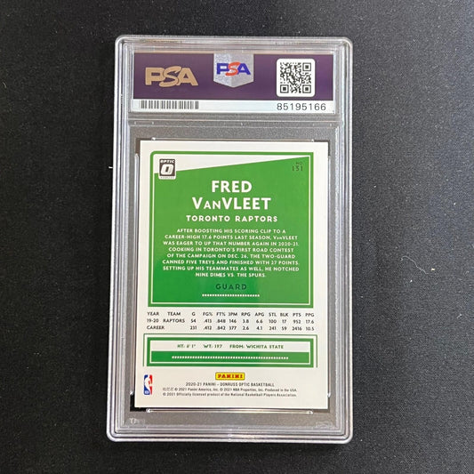 2020-21 Panini Donruss Optic #131 Fred VanVleet Signed Card AUTO PSA Slabbed Rap