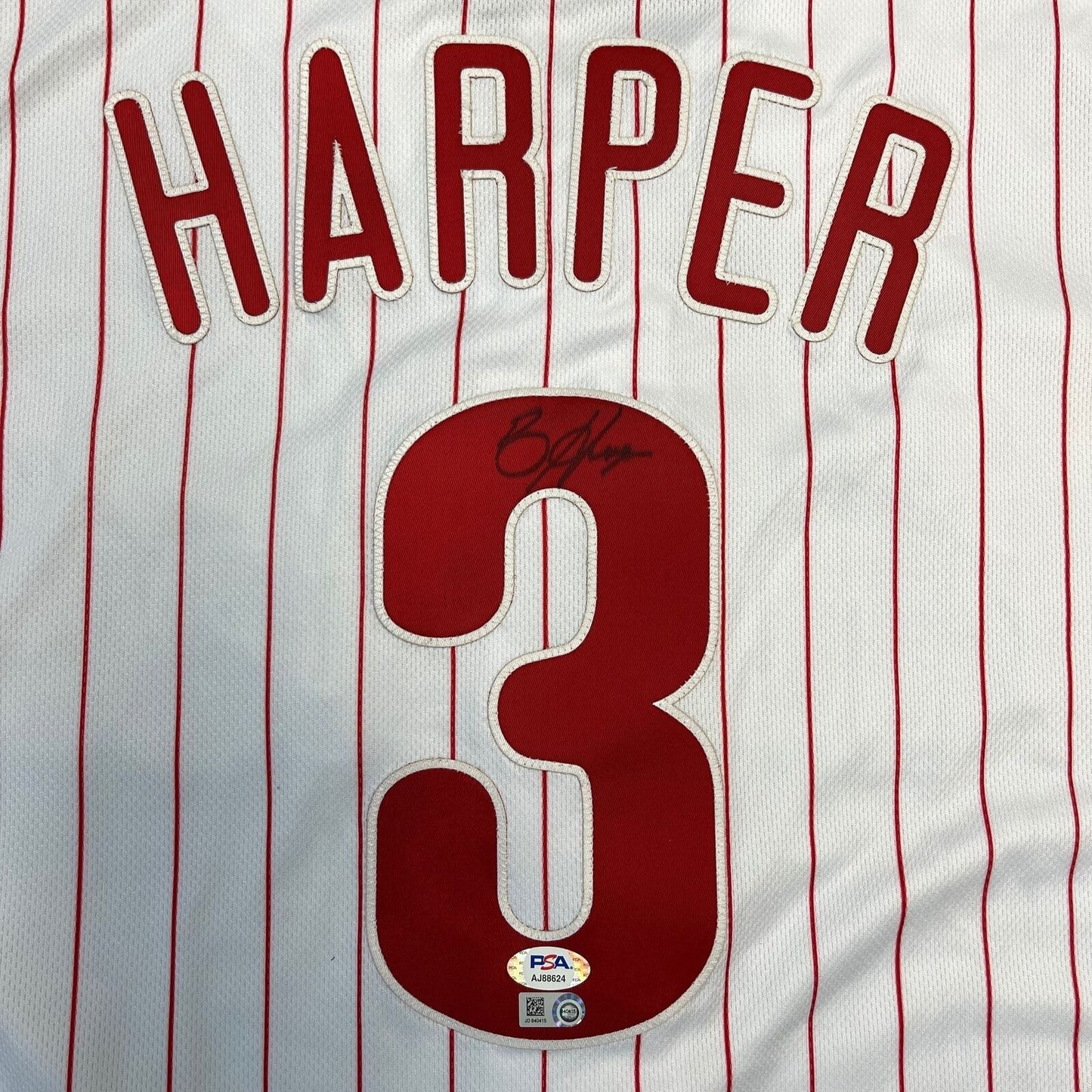 Bryce Harper signed jersey PSA/DNA Auto Grade 10 Philadelphia Phillies Autograph