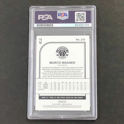 2019-20 NBA Hoops #276 Moritz Wagner Signed Card AUTO PSA Slabbed Wizards